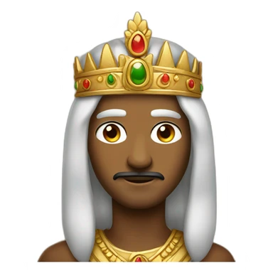 handsome indian king with black eyes and hair sticker