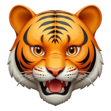 Roaring Dangerous tiger face sticker