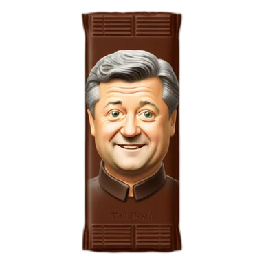 Poroshenko chocolate bar sticker
