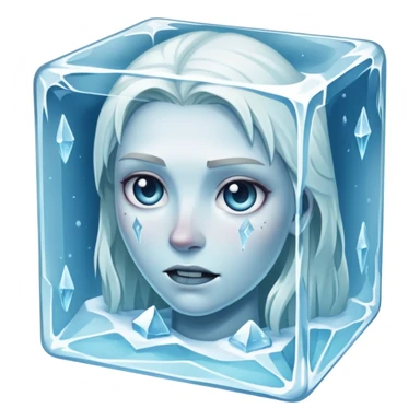 Necromancer in a block of ice sticker
