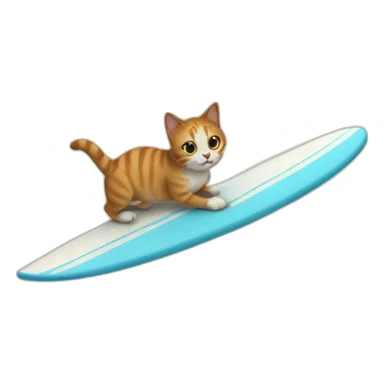 cat on a surfboard sticker