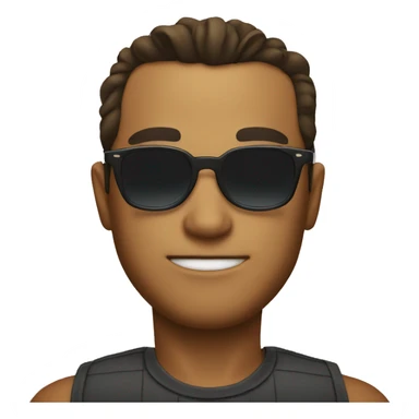 raised eyebrow, sunglasses, smirk sticker