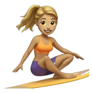 Yoga girl surfing sticker