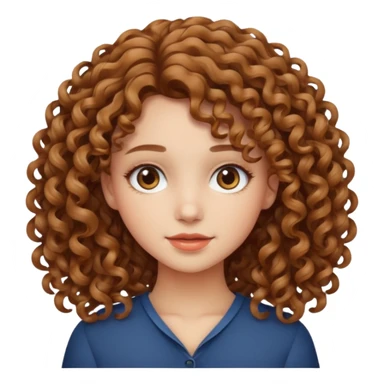 Beautiful girl with curly light brown hair sticker