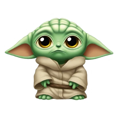 Baby Yoda annoyed sticker
