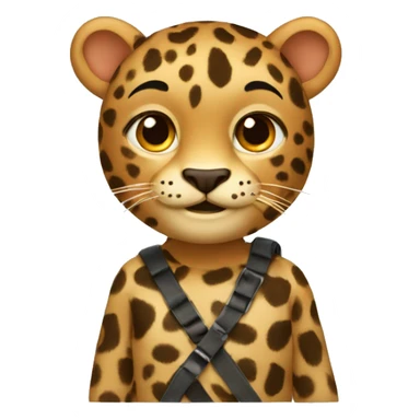 una mochila leopardo sticker