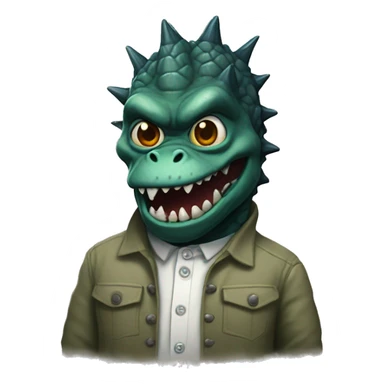 Godzilla dressed as Frankensteins monster  sticker