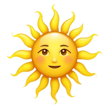 realistic sun sticker