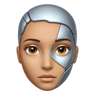 Half normal half future human sticker