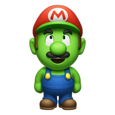 im-a-sorry-green-mario sticker