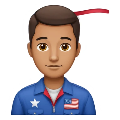 male tour guide in USA sticker