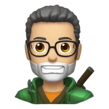Roronoa zoro as gordon freeman sticker