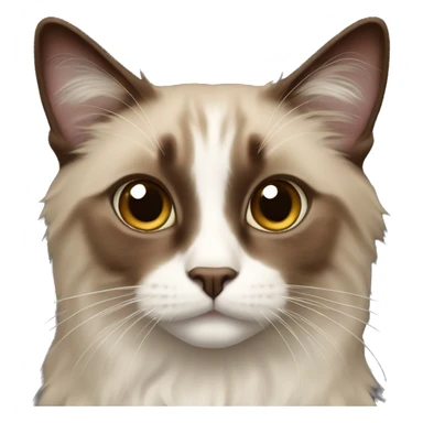 Brown ragdoll cat sticker