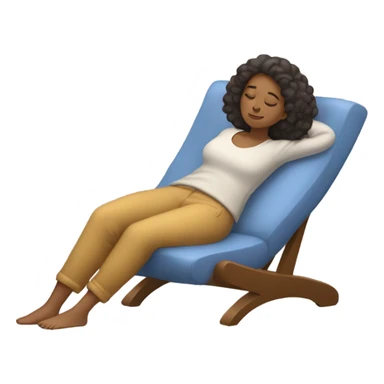 Lady lounging sticker
