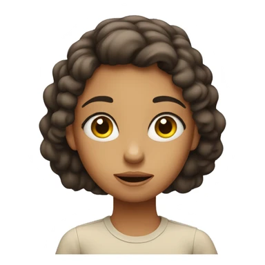 A girl thinking the word « Peuh » sticker