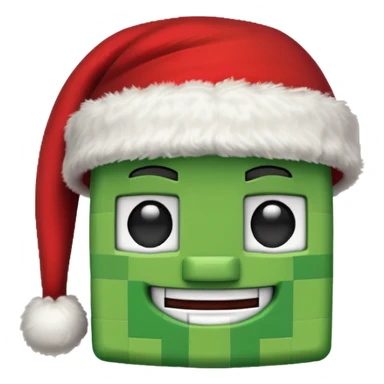 Minecraft creeper Xmas sticker