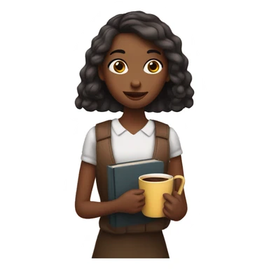 Girly girl holding a bible and coffee sticker