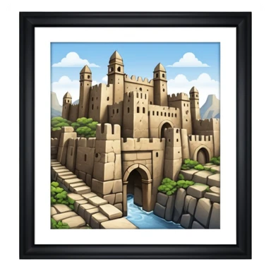 ancient city with high wall sticker
