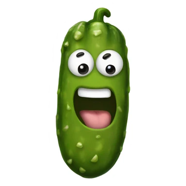 pickle with face sticker