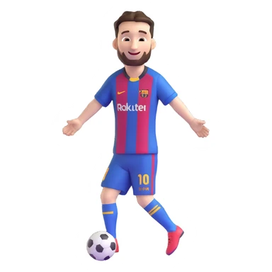 smiling Lionel Messi sticker