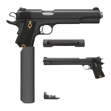 1911 with silencer sticker