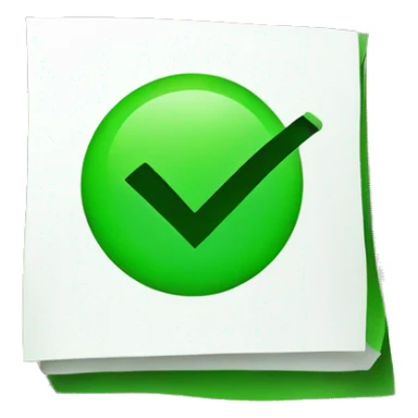 a check box with a green tick in it sticker