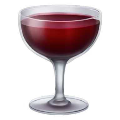 Dark red drink in a fancy glass sticker