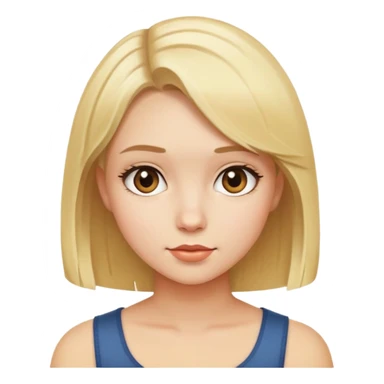 Girl with blonde bob sticker