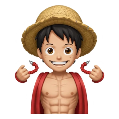 happy luffy gear 5  sticker