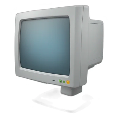 a monitor pc with a text processing sticker