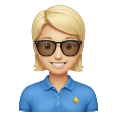 Make me a preppy aesthetic emoji sticker