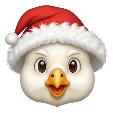 White christmas chicken sticker