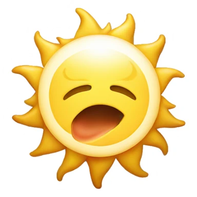Sun eating eggs sticker
