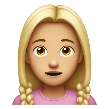 worried girl face sticker