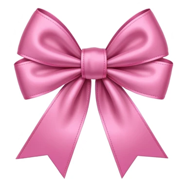 Pink ribbon bow sticker