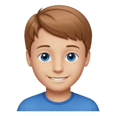 Smiling boy with sticker