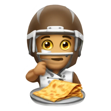 Football cooking quesadillas sticker