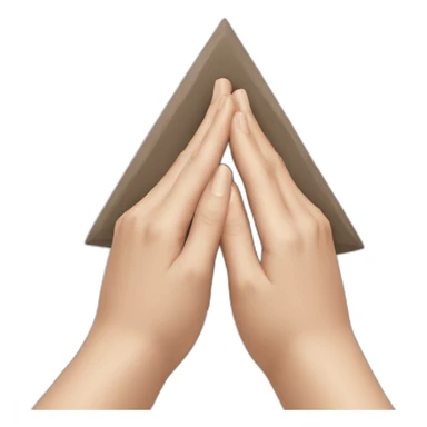 triangle hands upside down sticker