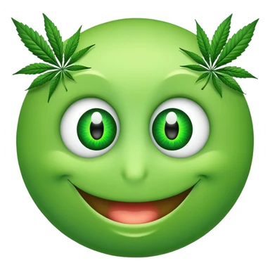 smiley with weed sticker