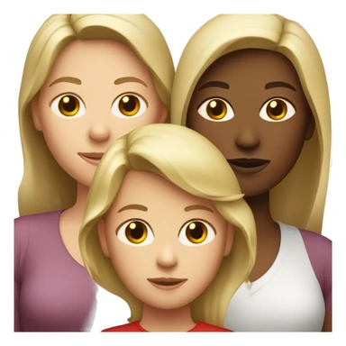 dark blond mother with two red girls sticker