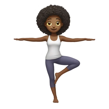yoga pose girl lifting leg  sticker