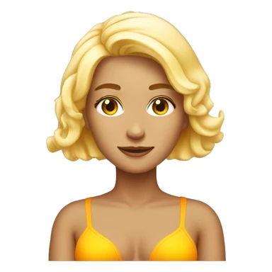 blonde girl tanning  sticker