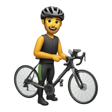 cyclist selling parts sticker