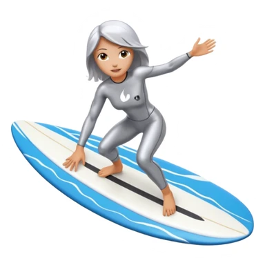Woman silver surfer sticker