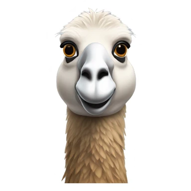 Goose’s head and neck and llama body sticker