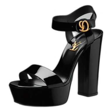 Ysl TRIBUTE PLATFORM SANDAL black PATENT LEATHER sticker