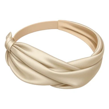 Pale beige silk hair band sticker