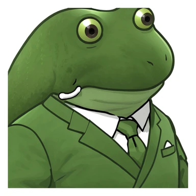 bufo in a japanese suit sticker