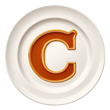 A modern icon of a white ceramic plate with a refined sauce drizzle shaped like the letter C, subtly expressing the CatchTable brand identity. Use a sleek, minimal style.
The sauce drizzle should include a color #FF3D00.
Soft shadows, simple lines, high-end visual mood. sticker