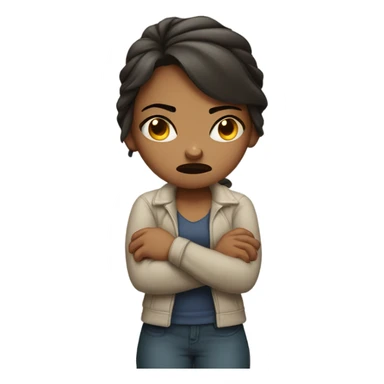 angry girl arguing sticker